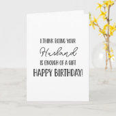 Joyeux anniversaire d'être votre mari.... carte dr (Fleur jaune)