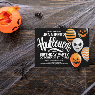 Joyeux anniversaire d'Halloween   Invitation de pa