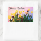 Joyeux Anniversaire Diverses Tulipes #1 Stickers (Sac)