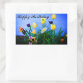 Joyeux Anniversaire Diverses Tulipes #2 Stickers (Sac)