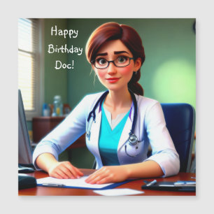 Joyeux Anniversaire Docteur Carte Magnétique