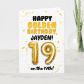 Joyeux anniversaire d'or, carte d'anniversaire 19 (Devant)
