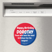 Joyeux Anniversaire DOROTHY Refrigerator Magnet (In Situ (Lave-vaisselle))