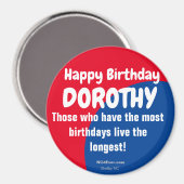 Joyeux Anniversaire DOROTHY Refrigerator Magnet (Recto/Verso)