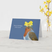 joyeux anniversaire douce carte ami avec Lizzie (Fleur jaune)