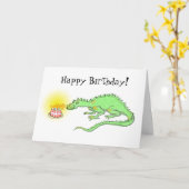 Joyeux Anniversaire Dragon & carte de gâteau (Fleur jaune)