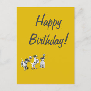 Joyeux anniversaire drôle carte de chiens sport