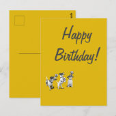Joyeux anniversaire drôle carte de chiens sport (Devant / Derrière)