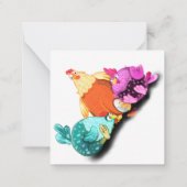 Joyeux Anniversaire Drôle Cartes de Poulets - Pers (Dos)