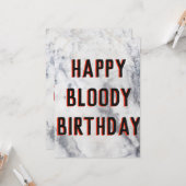 joyeux anniversaire drôle de marbre carte (Devant/Arrière en situation)