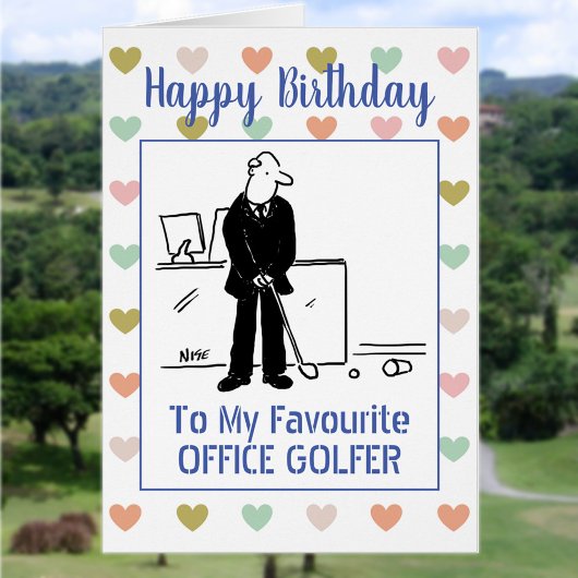 Joyeux Anniversaire du bureau Golfer