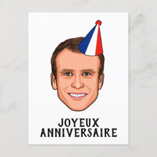 JOYEUX ANNIVERSAIRE Emmanuel Macron Birthday Briefkaart