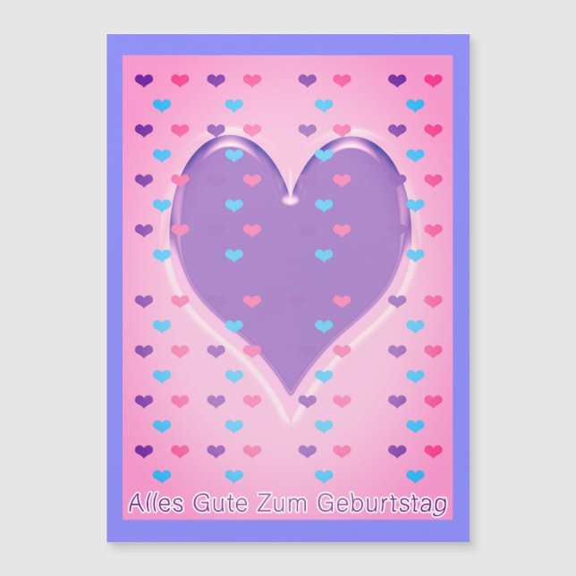 Joyeux anniversaire en carte magnétique allemande (Devant)