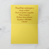 Joyeux anniversaire en carte polonaise (Intérieur)