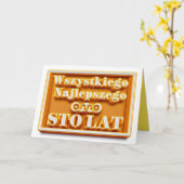 Joyeux anniversaire en carte polonaise (Fleur jaune)