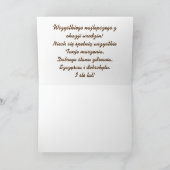 Joyeux anniversaire en carte polonaise (Intérieur)