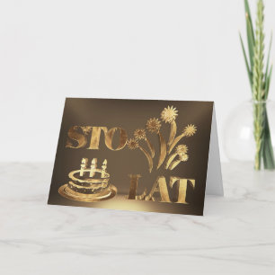 Joyeux anniversaire en carte polonaise