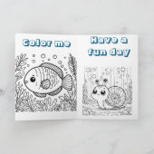 Joyeux anniversaire enfant carte fille snorkeler r (Intérieur)