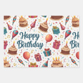 Joyeux anniversaire enveloppant des feuilles de pa (Devant 2)