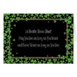 Joyeux anniversaire et bénédiction gaéliques