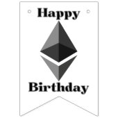 Joyeux Anniversaire Ethereum Fanion Bannière (Troisième drapeau)