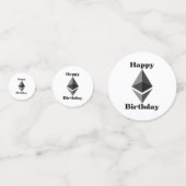 Joyeux anniversaire Ethereum Icon Table Confetti (Derrière)