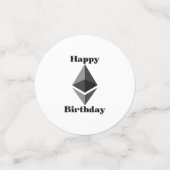Joyeux anniversaire Ethereum Icon Table Confetti (Petit recto)
