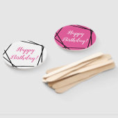 Joyeux Anniversaire Éventail à main géométrique fu (Non-assemblé)