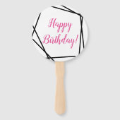 Joyeux Anniversaire Éventail à main géométrique fu (Devant)