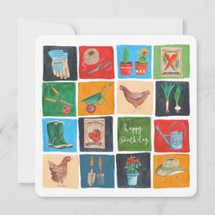 Joyeux Anniversaire Ferme de Jardinage Carte de