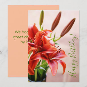 Joyeux Anniversaire Fleurs de Lis Photo Carte Pers