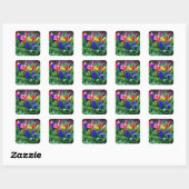 Joyeux Anniversaire Fleurs de Printemps #3 Sticker (Feuille)