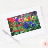 Joyeux Anniversaire Fleurs de Printemps #3 Sticker (Enveloppe)