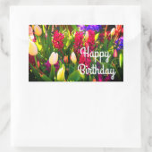 Joyeux Anniversaire Fleurs de Printemps #5 Sticker (Sac)