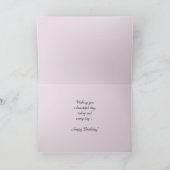 Joyeux anniversaire, Fleurs Vintages, Carte person (Intérieur)