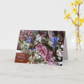 Joyeux anniversaire, Fleurs Vintages, Carte person (Fleur jaune)