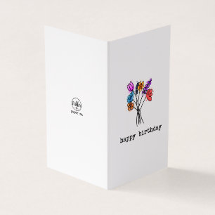 Joyeux Anniversaire Floral Pack de carte pliée