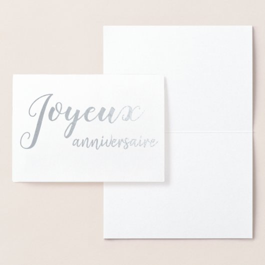 Joyeux Anniversaire Franse Happy Birthday Script Folie Kaarten (Display)
