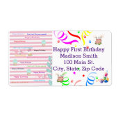 Joyeux anniversaire FUN Cupcake Étiquette de adres (Devant)