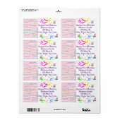 Joyeux anniversaire FUN Cupcake Étiquette de adres (Feuille entière)