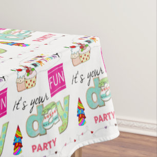 Joyeux anniversaire FUN Cupcake nappe