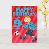 Joyeux Anniversaire garçons football nom et carte  (Fleur jaune)