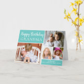 Joyeux Anniversaire Grand-mère photo Collage Carte (Fleur jaune)