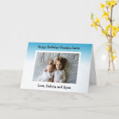 Joyeux anniversaire grand-père Carte photo (Fleur jaune)