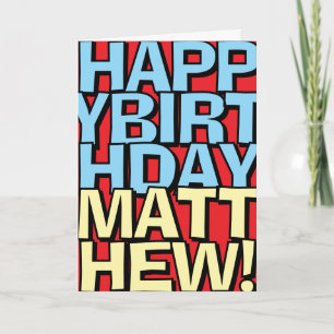 Joyeux anniversaire gras Nom personnalisé Carte d'