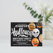 Joyeux anniversaire Halloween | Invitation à la fê (Debout devant)