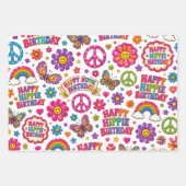 Joyeux Anniversaire Hippie différentes feuilles po (Devant 3)