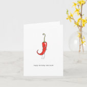 Joyeux Anniversaire Hot Stuff. Carte d'anniversair (Fleur jaune)