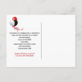 Joyeux anniversaire invitation  ballons (Dos)