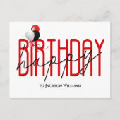 Joyeux anniversaire invitation ballons (Devant)